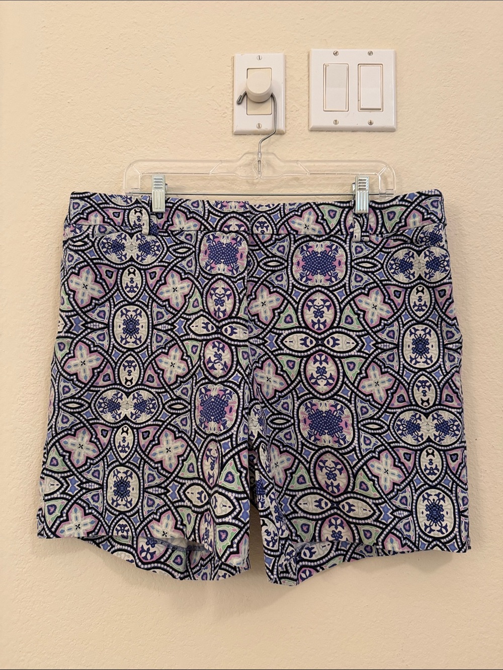 Talbots Blue Multi Printed Bermuda Shorts